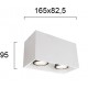2/L Ceiling Light White Dice GU10 2 x MAX50W 0 0 220-240V AC 50-60 Hz  0   ALUMINIUM  WHITE  L:165 H:95 W:82,5 IP20 DICE 4279800 