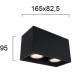 2/L Ceiling Light Black Dice GU10 2 x MAX50W 0 0 220-240V AC 50-60 Hz  0   ALUMINIUM  BLACK  L:165 H:95 W:82,5 IP20 DICE 4279801 