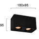 2/L Ceiling Light Black Arion GU10 2 x Max 50W 0 0 220-240V AC 50-60 Hz  0   ALUMINIUM  BLACK  L:180 H:95 W:95 IP20 ARION 4279901 