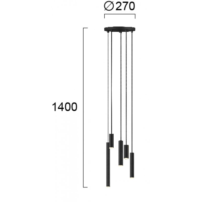 ПЕНДЕЛ ELLIOT LED 24W МАТ ЧЕРЕН