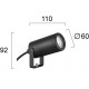 ПРОЖЕКТОР MAMBO GU10 LED 7W ТЪМНО СИВ