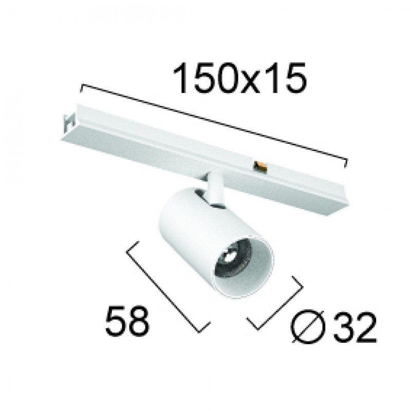 TRACKSPOT 5W БЯЛ СЛИМ МАГНИТЕН LED МОДУЛ