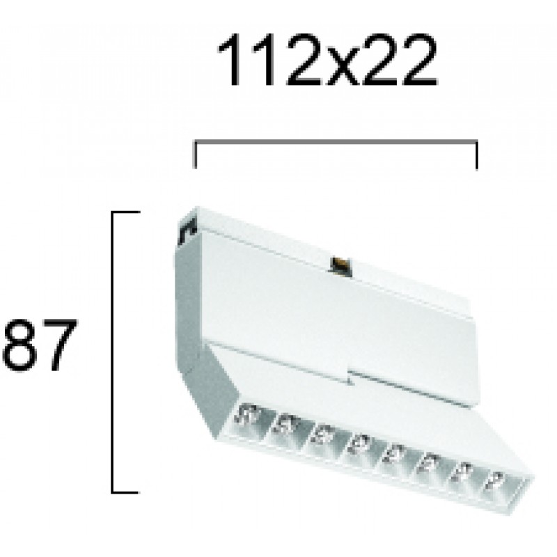 ЛИНЕЕН LED МОДУЛ СЛЕНДЪР МАГНИТЕН 8W 3000K БЯЛ