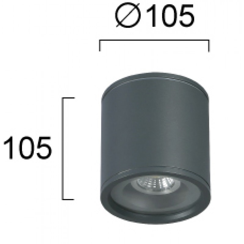 ПЛАФОН DARK GREY CALISTA GU10