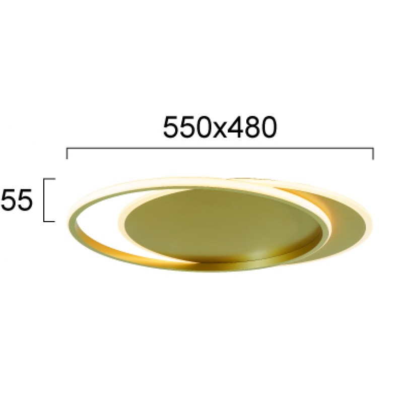 ТАВАННА ЛАМПА EVELYN ЗЛАТИСТА 43W LED 3000K ТАВАННА ЛАМПА EVELYN ЗЛАТИСТА 43W LED 3000K