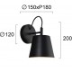 СТЕННА ЛАМПА SENIC E27 40W ЧЕРНА / БЯЛА СТЕННА ЛАМПА SENIC E27 40W ЧЕРНА / БЯЛА