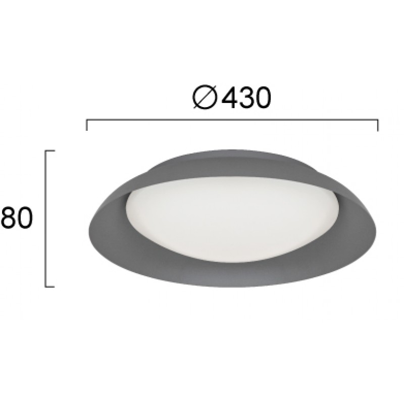 ПЛАФОН БРИТНИ LED 23W 3000K ТЪМНО СИВ ПЛАФОН БРИТНИ LED 23W 3000K ТЪМНО СИВ