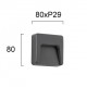 СТЕННА ЛАМПА LED 2W 3000K DARK GREY
