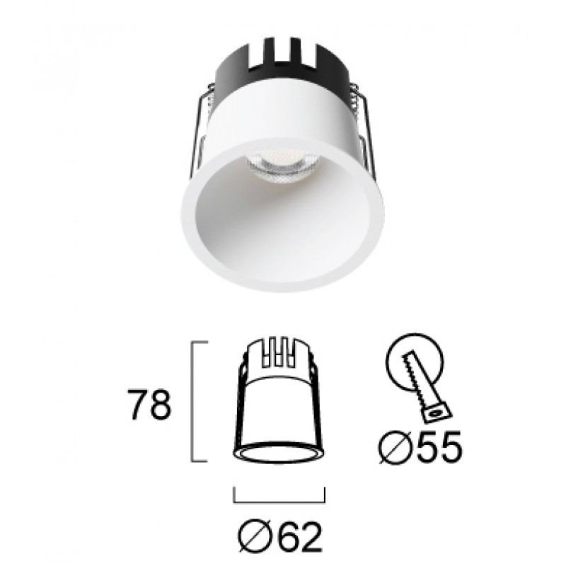ВГРАДЕН СПОТ ДАЙЛЪН LED 7W БЯЛ
