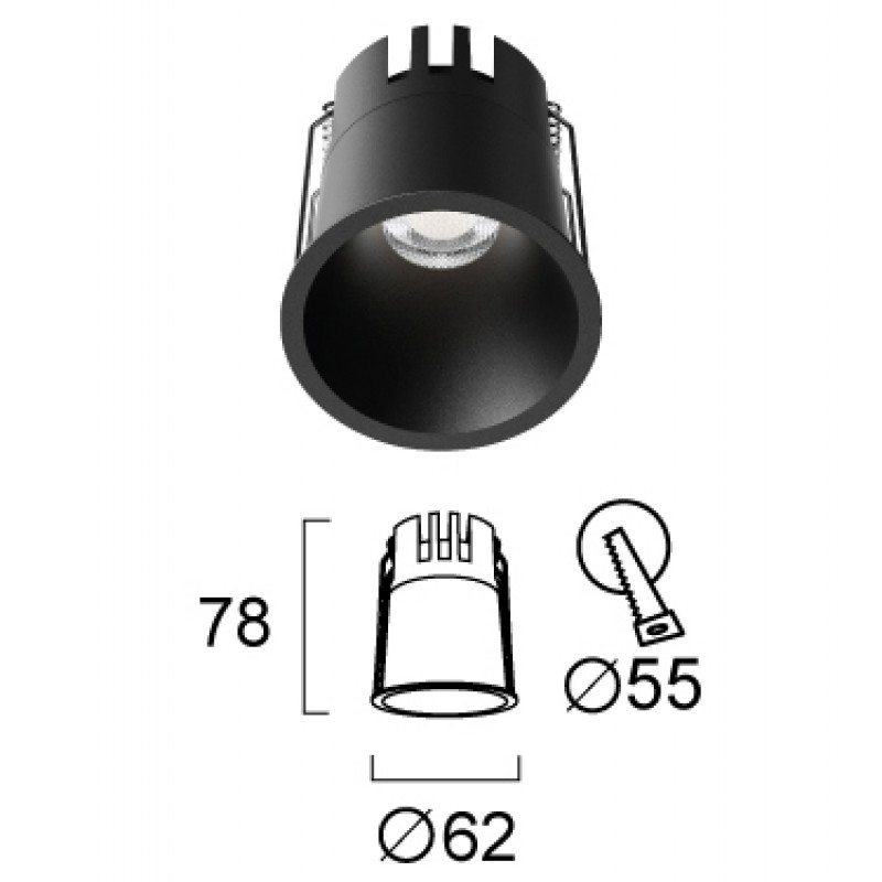 ВГРАДЕН СПОТ ДИЛАН ЧЕРЕН 7W LED