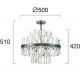 Ceiling Light Veronica G9  8 x MAX 28W 0 0 220-240V AC 50-60 Hz  0  GLASS / ELECTROSTATIC PAINTED STEEL  CLEAR /ANTIQUE SILVER  D:500 H:510 0 IP20 VERONICA 4315100 