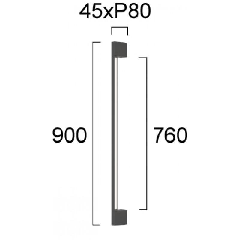 СТЕНЕН АПЛИК TESSA LED 9W 3000K ТЪМНО СИВ
