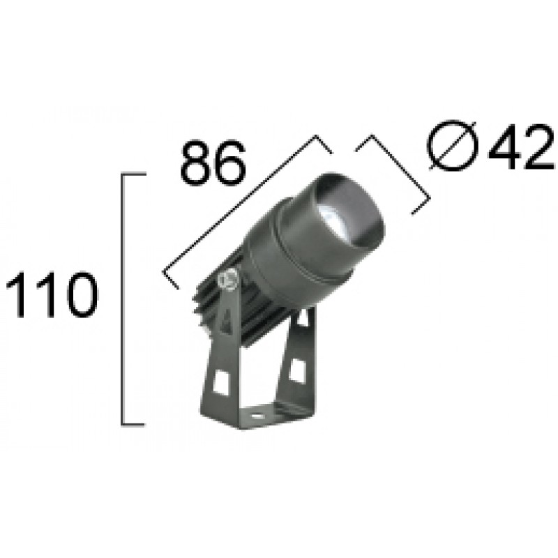 ПРОЖЕКТОР LED МОДУЛ CARLOS 3W 3200K
