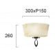 Wall Lamp Simona SIMONA E27 1 x MAX 42W  OFF WHITE / BROWN IP20 220-240 VAC  GLASS / ELECTROSTATIC PAINTED STEEL      467200 
