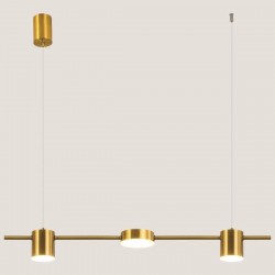 LIGHT FIXTURES HANGING TRIPLE LED 24W 75x150 GOLD 144-10001 LIGHT FIXTURES HANGING TRIPLE LED 24W 75x150 GOLD 144-10001