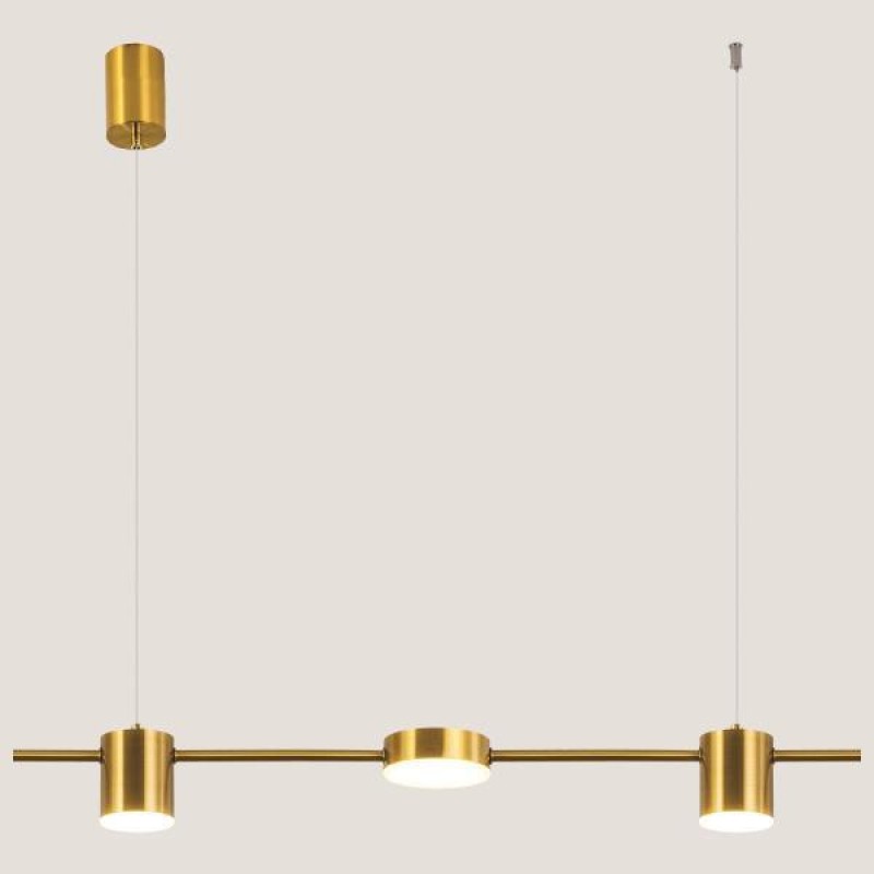 LIGHT FIXTURES HANGING TRIPLE LED 24W 75x150 GOLD 144-10001