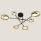 HANGING CEILING LIGHT DOUBLE LED 61W 3CCT 107x21 BLACK/GOLD 144-10010