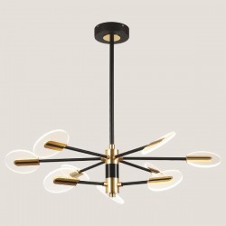 HANGING CEILING LIGHT NINEFOLD LED 63W 3CCT 88x78 BLACK/ GOLD 144-10012