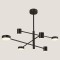 LIGHT FIXTURES HANGING SIX-LIGHT LED 24W 143x27 BLACK 3CCT 144-10018