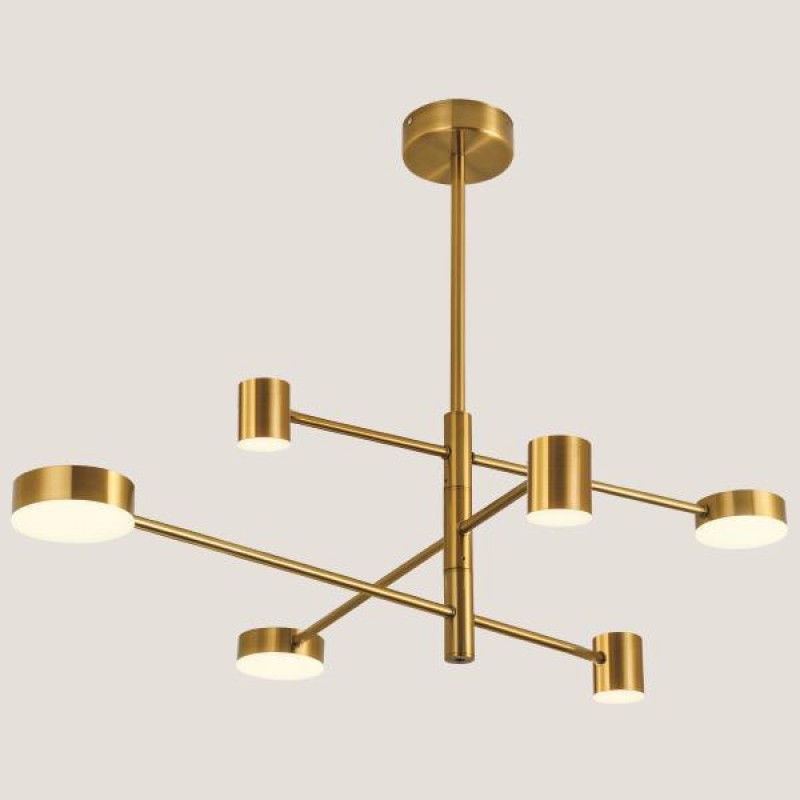 LIGHT FIXTURES HANGING SIX-LIGHT LED 36W 143x47 GOLD 144-10019