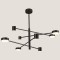LIGHT FIXTURES HANGING EIGHT-LIGHT LED 48W 143x56 BLACK 144-10022