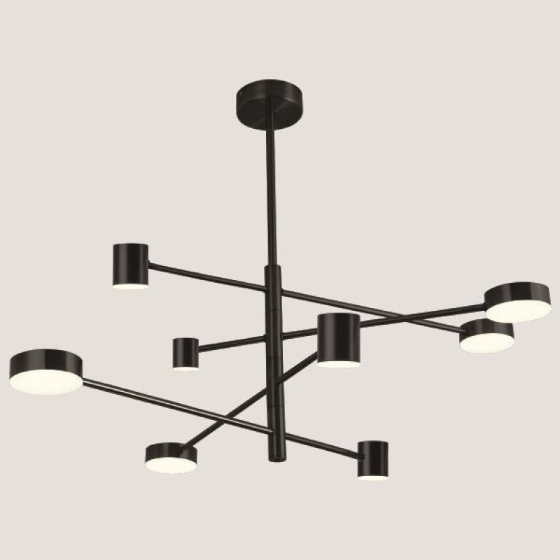 LIGHT FIXTURES HANGING EIGHT-LIGHT LED 48W 143x56 BLACK 144-10022