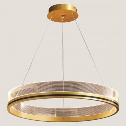 LIGHT FIXTURES HANGING ROUND LED 55W Φ80x7 GOLD 144-15001