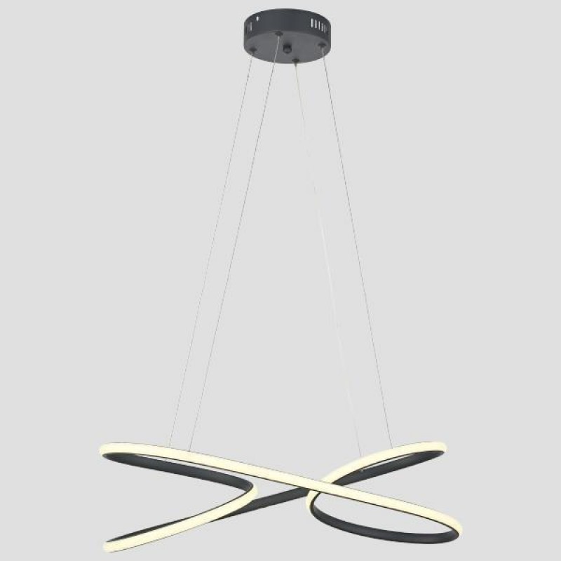 CEILING LIGHT FIXTURE HANGING OVAL LED 40W 670x200x200 4000K CHARCOAL GREY 144-15015 CEILING LIGHT FIXTURE HANGING OVAL LED 40W 670x200x200 4000K CHARCOAL GREY 144-15015