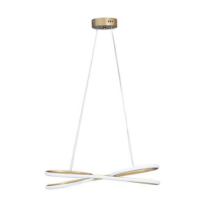 CEILING LIGHT FIXTURE HANGING OVAL LED 40W 670x200x200 4000K GOLD MATT 144-15016