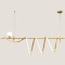 LIGHT FIXTURES HANGING LINEAR LED 55W+1xG9 3000Κ L15012x36 GOLD 144-16004