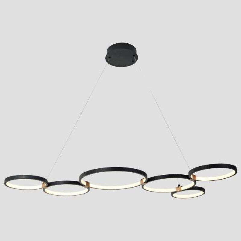 LIGHT FIXTURES HANGING LINEAR LED 90W 3000Κ 1200x400x1200 BLACK 144-16013