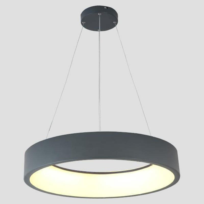 LIGHT FIXTURES HANGING ROUND LED 30W 3000Κ Φ45x11 GREY 144-17012