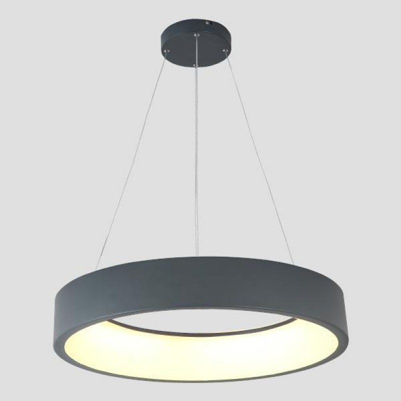 LIGHT FIXTURES HANGING ROUND LED 40W 3000Κ Φ60x15 GREY 144-17015