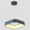 LIGHT FIXTURES HANGING SQUARE LED 30W 3000Κ 45x45x15 GREY 144-17018
