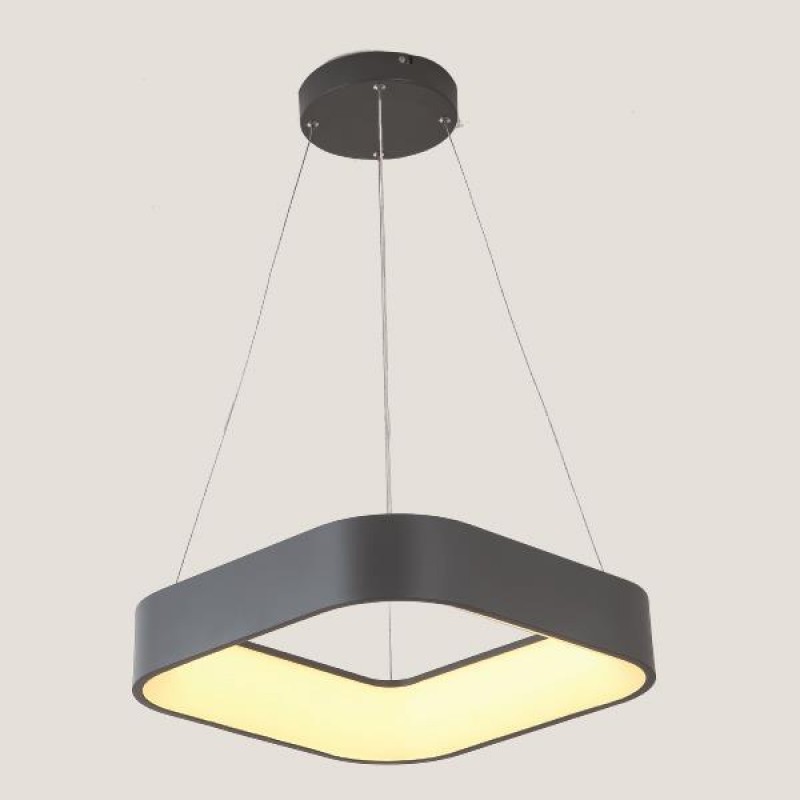 ПЕНДЕЛ КВАДРАТЕН LED 40W 3000K СИВ