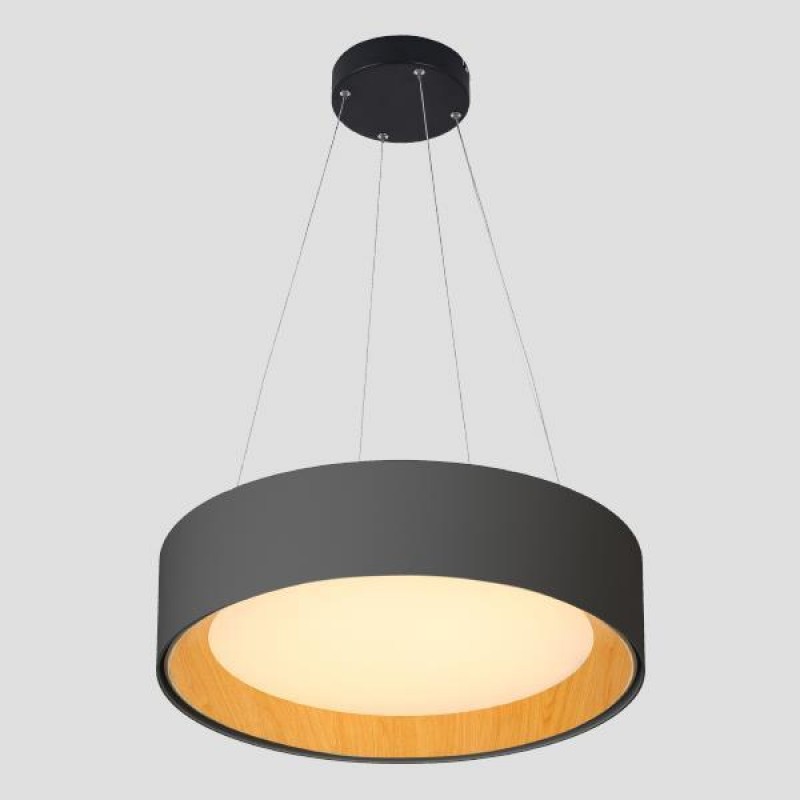 ВИСЯЩ LED ПЕНДЕЛ 50W 3000K Ø60 ЧЕРЕН/ДЪБ