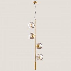 LIGHT FIXTURES HANGING 4xE27 Φ45x130 GOLD 144-20001 LIGHT FIXTURES HANGING 4xE27 Φ45x130 GOLD 144-20001