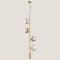 LIGHT FIXTURES HANGING 4xE27 Φ45x130 GOLD 144-20001