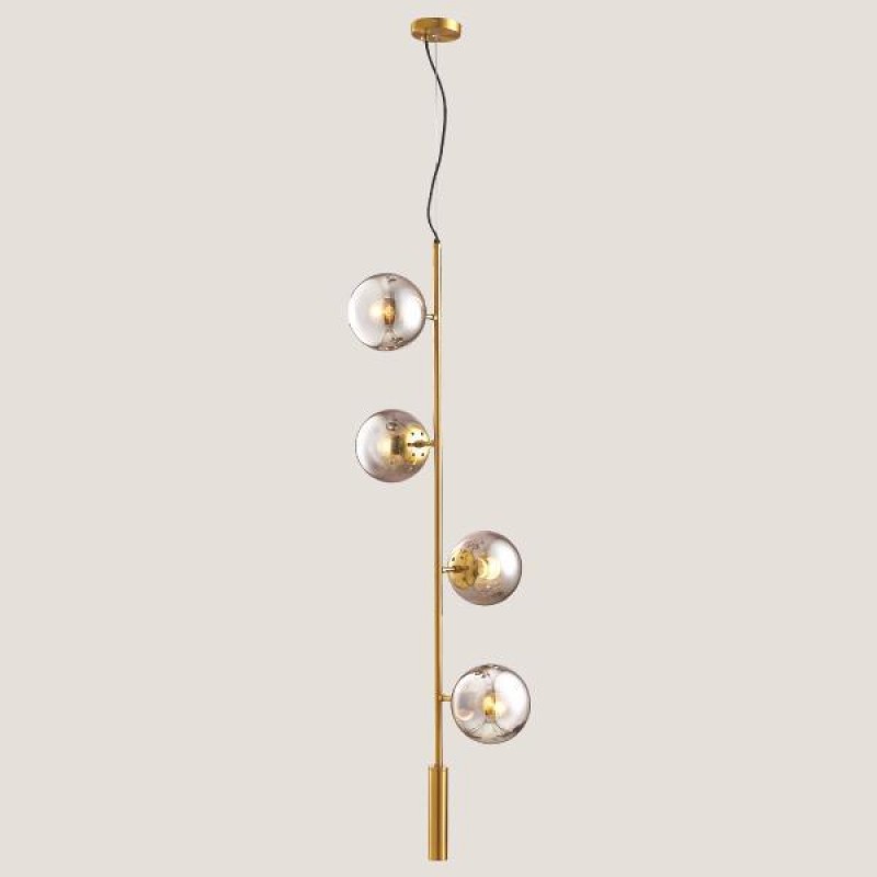 LIGHT FIXTURES HANGING 4xE27 Φ45x130 GOLD 144-20001