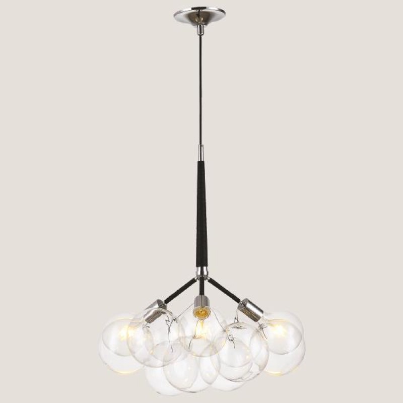 LIGHT FIXTURES HANGING 3xE27 Φ45x60 BLACK 144-20009