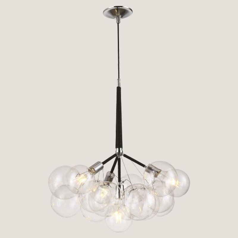 LIGHT FIXTURES HANGING 4xE27 Φ50x60 BLACK 144-20010