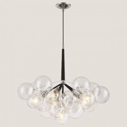 LIGHT FIXTURES HANGING 6xE27 Φ70x60 BLACK 144-20011
