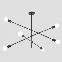 Ceiling Light Fixtures 6xΕ27 100x65 BLACK 144-23004 Ceiling Light Fixtures 6xΕ27 100x65 BLACK 144-23004