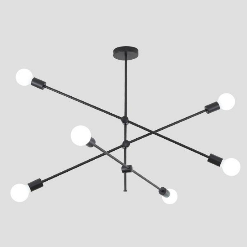 Ceiling Light Fixtures 6xΕ27 100x65 BLACK 144-23004