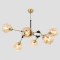 Ceiling Lighting Fixture Hanging 6xΕ27 650x560x360 BRONZE/HONEY 144-23012