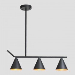 Ceiling Light Fixtures 3xΕ27 50x13x67 BLACK MATT/GOLD 144-24001 Ceiling Light Fixtures 3xΕ27 50x13x67 BLACK MATT/GOLD 144-24001