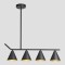 Ceiling Light Fixtures 4xΕ27 66x13x67 BLACK MATT/GOLD 144-24002