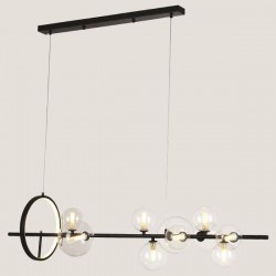 LIGHT FIXTURES HANGING LINEAR 10xG9W 120x30 BLACK 144-26001