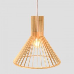 LIGHT FIXTURES HANGING SIMPLE E27 Φ35x154 WOOD 144-30003