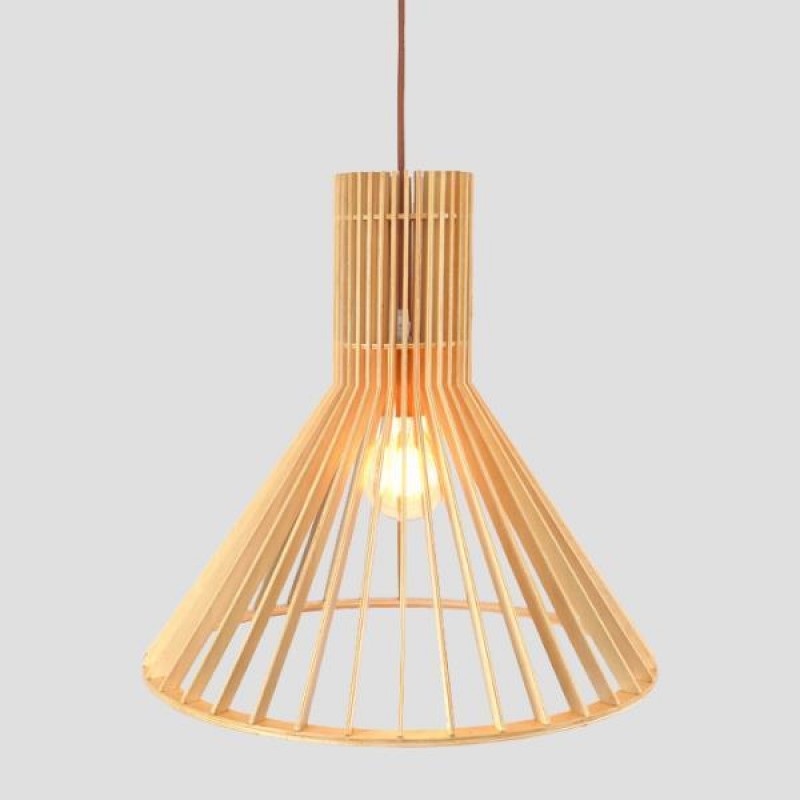 LIGHT FIXTURES HANGING SIMPLE E27 Φ35x154 WOOD 144-30003
